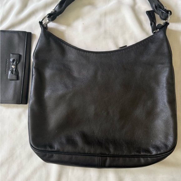 Loved Longchamp Black Vegan Leather Hobo Bag and Wallet - Picture 3 of 11